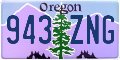 OR license plate 943ZNG