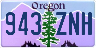 OR license plate 943ZNH