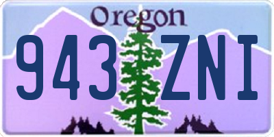 OR license plate 943ZNI