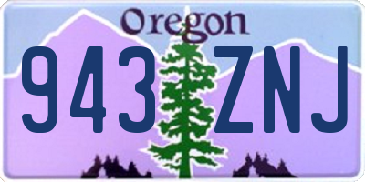OR license plate 943ZNJ