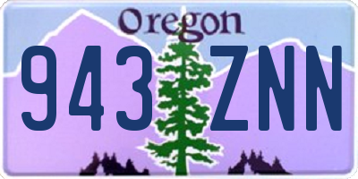 OR license plate 943ZNN