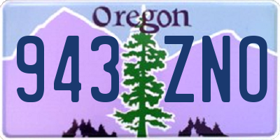 OR license plate 943ZNO