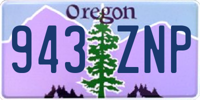 OR license plate 943ZNP