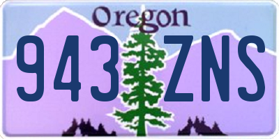 OR license plate 943ZNS