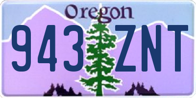 OR license plate 943ZNT