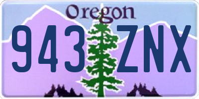 OR license plate 943ZNX