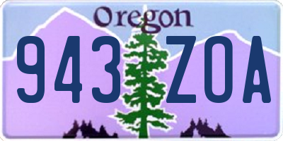 OR license plate 943ZOA