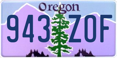 OR license plate 943ZOF