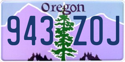 OR license plate 943ZOJ