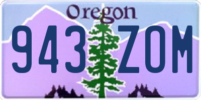 OR license plate 943ZOM