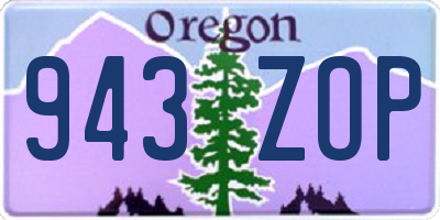 OR license plate 943ZOP