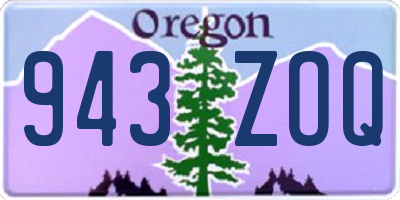OR license plate 943ZOQ