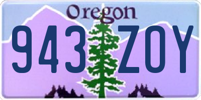 OR license plate 943ZOY