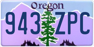 OR license plate 943ZPC