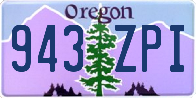 OR license plate 943ZPI