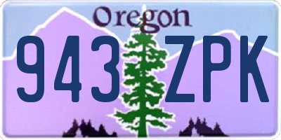 OR license plate 943ZPK