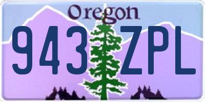OR license plate 943ZPL