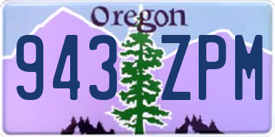 OR license plate 943ZPM