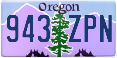 OR license plate 943ZPN