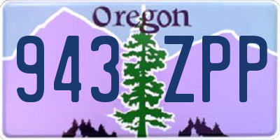 OR license plate 943ZPP