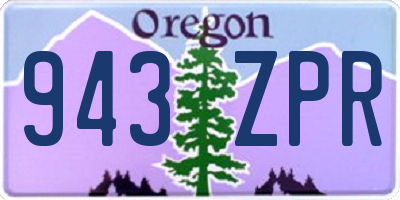 OR license plate 943ZPR