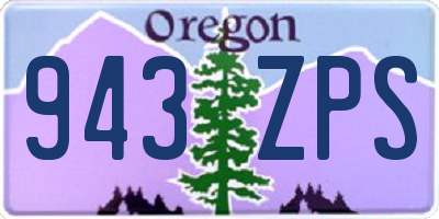 OR license plate 943ZPS