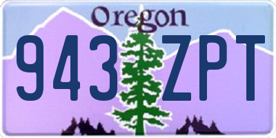 OR license plate 943ZPT
