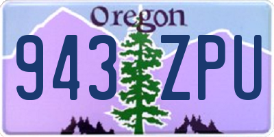 OR license plate 943ZPU