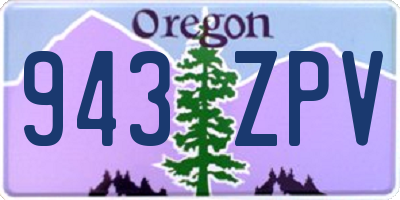 OR license plate 943ZPV