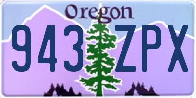 OR license plate 943ZPX