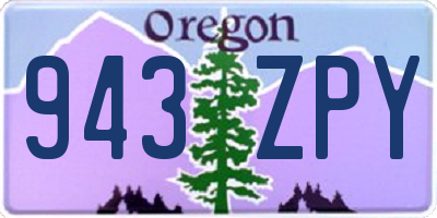 OR license plate 943ZPY