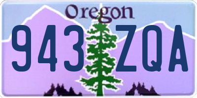 OR license plate 943ZQA