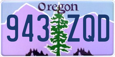 OR license plate 943ZQD