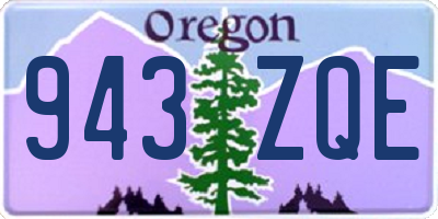 OR license plate 943ZQE