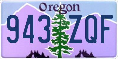 OR license plate 943ZQF