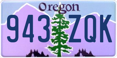 OR license plate 943ZQK