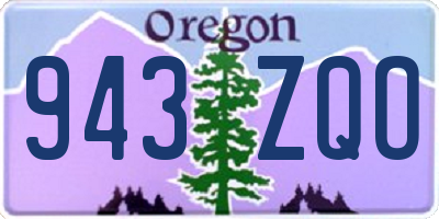 OR license plate 943ZQO