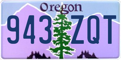 OR license plate 943ZQT