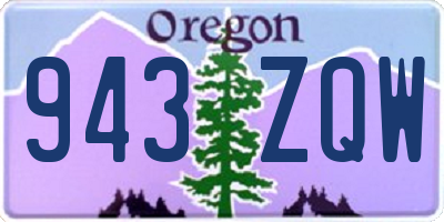 OR license plate 943ZQW