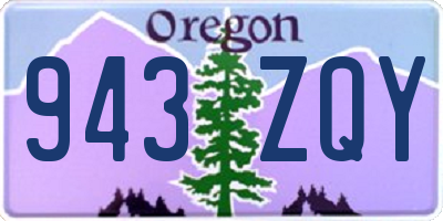 OR license plate 943ZQY