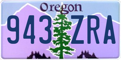OR license plate 943ZRA