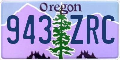 OR license plate 943ZRC
