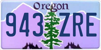 OR license plate 943ZRE