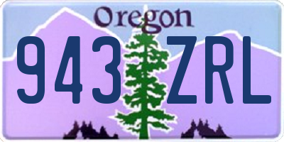 OR license plate 943ZRL