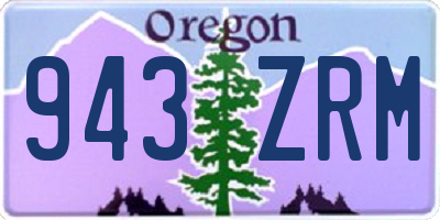 OR license plate 943ZRM