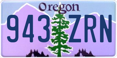 OR license plate 943ZRN