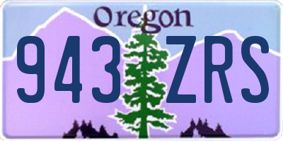 OR license plate 943ZRS