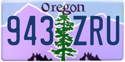 OR license plate 943ZRU