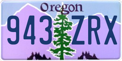 OR license plate 943ZRX