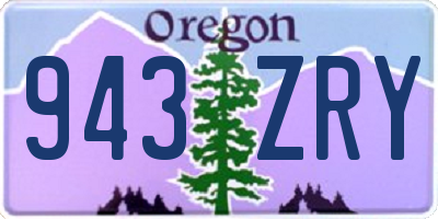 OR license plate 943ZRY